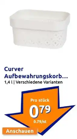 Action Curver aufbewahrungskorb Angebot