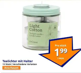 Action Teelichter mit halter Angebot