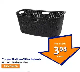 Action Curver rattan-wäschekorb Angebot