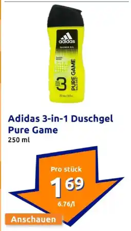 Action Adidas 3-in-1 duschgel pure game Angebot