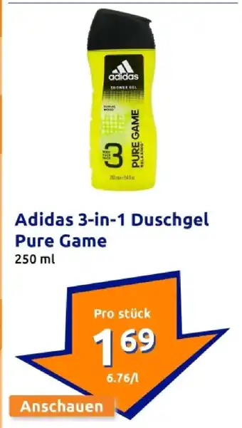 Action Adidas 3-in-1 duschgel pure game Angebot