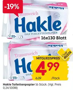 Rusta Hakle toilettenpapier Angebot