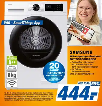 Expert Samsung wärmepumpentrockner dv8tcg0boaeeeg Angebot