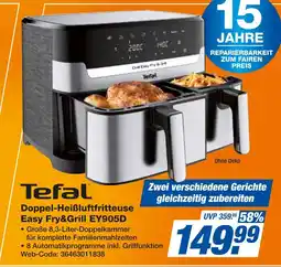 Expert Tefal doppel-heißluftfritteuse easy fry&grill ey905d Angebot