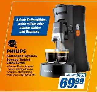 Expert Philips kaffeepad-system senseo select Angebot