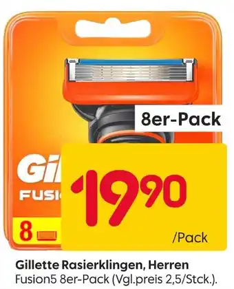 Rusta Gillette rasierklingen, herren Angebot