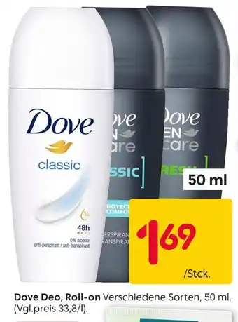 Rusta Dove deo, roll-on verschiedene sorten Angebot