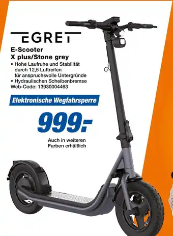 Expert Egret e-scooter x plus/stone grey Angebot