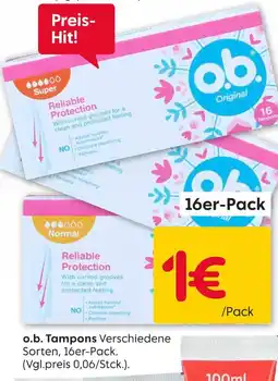 Rusta O.b. tampons Angebot