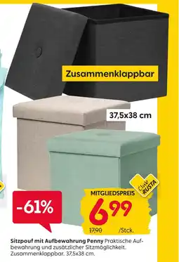 Rusta Penny sitzpouf mit aufbewahrung Angebot