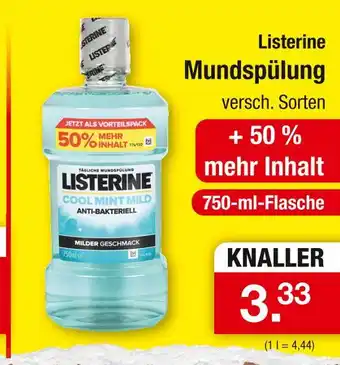 Zimmermann Listerine mundspülung Angebot