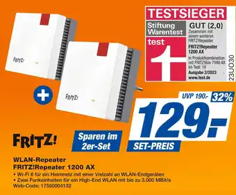 Expert Fritz! wlan-repeater oder repeater 1200 ax Angebot