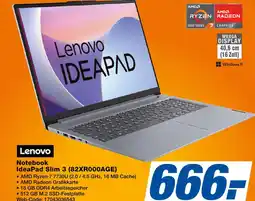 Expert Lenovo notebook ideapad slim 3 (82xr000age) Angebot