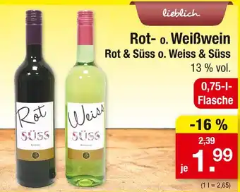 Zimmermann Lieblich rot- o. weißwein rot Angebot