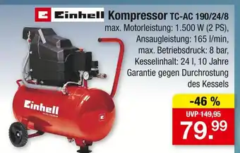 Zimmermann Einhell kompressor tc-ac 190/24/8 Angebot