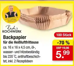 Zimmermann Rach's kochwerk backpapier für die heißluftfritteuse Angebot