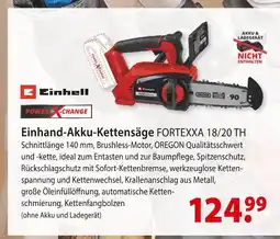 bauSpezi Einhell einhand-akku-kettensäge fortexxa 18/20 th Angebot