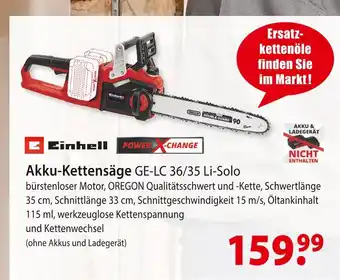 bauSpezi Einhell akku-kettensäge ge-lc 36/35 li-solo Angebot