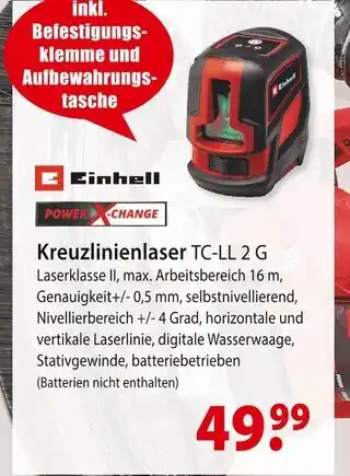 bauSpezi Einhell kreuzlinienlaser tc-ll 2 g Angebot