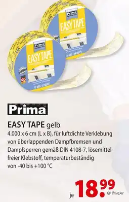 bauSpezi Prima easy tape gelb Angebot