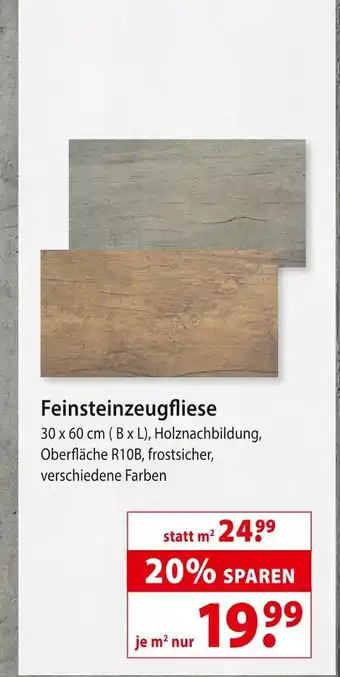 bauSpezi Feinsteinzeugfliese Angebot