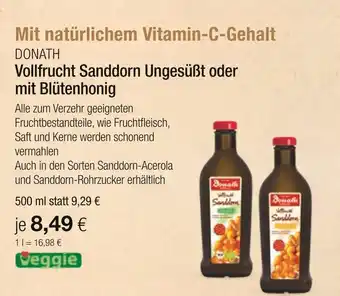 Vitalia Donath vollfrucht sanddorn ungesüßt oder mit blütenhonig Angebot