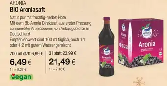 Vitalia Aronia bio aroniasaft Angebot