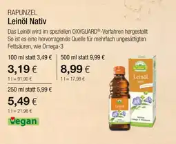 Vitalia Rapunzel leinöl nativ Angebot