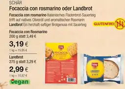 Vitalia Schär focaccia con rosmarino oder landbrot Angebot