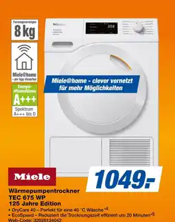 Expert Miele wärmepumpentrockner tec 675 wp 125 jahre edition Angebot