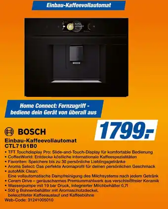 Expert Bosch einbau-kaffeevollautomat Angebot