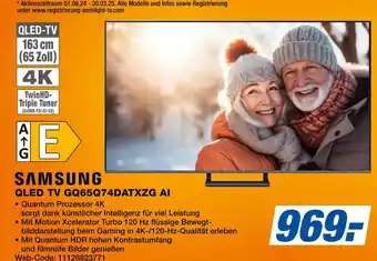 Expert Samsung qled tv gq65q74datxzg ai Angebot