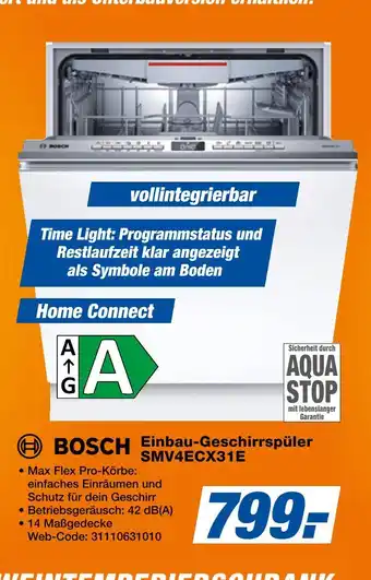 Expert Bosch einbau-geschirrspüler smv4ecx31e Angebot