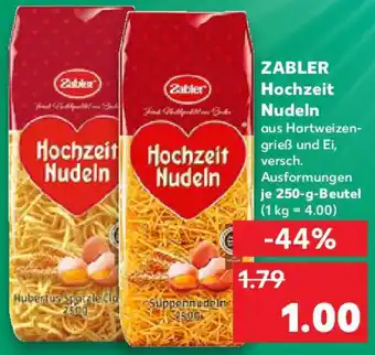 Kaufland ZABLER Hochzeit Nudeln Angebot