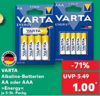 Kaufland VARTA Alkaline-Batterien Angebot