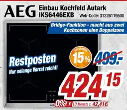 Expert Aeg einbau kochfeld autark iks6446exb Angebot