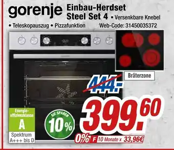 Expert Gorenje einbau-herdset steel set 4 Angebot