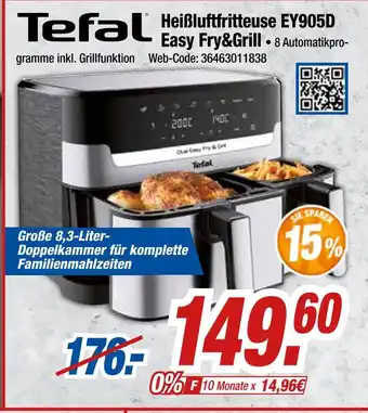 Expert Tefal heißluftfritteuse ey905d easy fry&grill Angebot