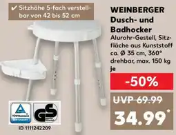 Kaufland WEINBERGER Dusch- und Badhocker Angebot