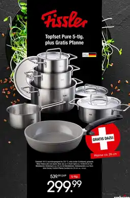 Zurbrüggen Fissler topfset pure 5-tlg. plus gratis pfanne Angebot