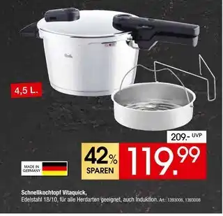 Zurbrüggen Fissler schnellkochtopf vitaquick Angebot