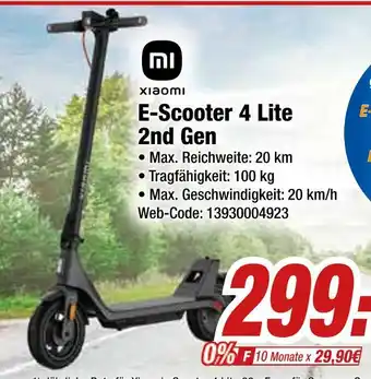 Expert Xiaomi e-scooter 4 lite 2nd gen Angebot