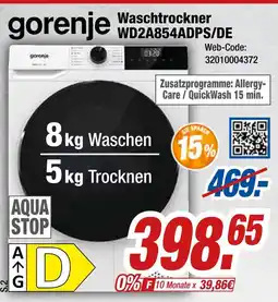 Expert Gorenje waschtrockner wd2a854adps/de Angebot