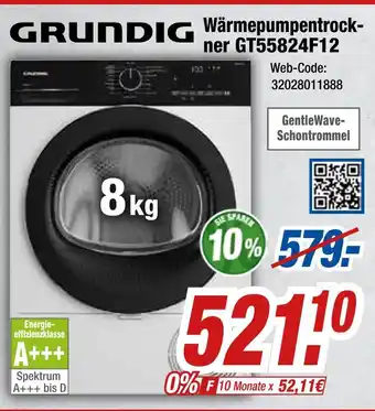 Expert Grundig wärmepumpentrockner gt55824f12 Angebot