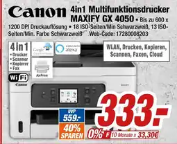 Expert Canon 4in1 multifunktionsdrucker maxify gx 4050 Angebot