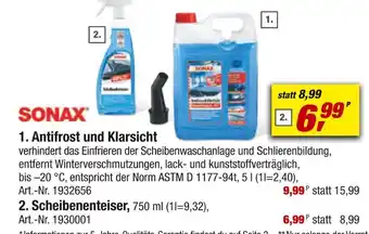 toom Baumarkt Sonax antifrost und klarsicht oder scheibenenteiser Angebot