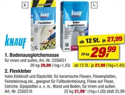 toom Baumarkt Knauf bodenausgleichsmasse oder flexkleber Angebot