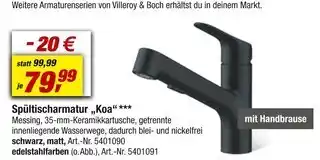 toom Baumarkt Villeroy & boch spültischarmatur koa Angebot