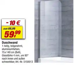 toom Baumarkt Duschwand Angebot