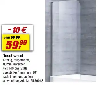 toom Baumarkt Duschwand Angebot